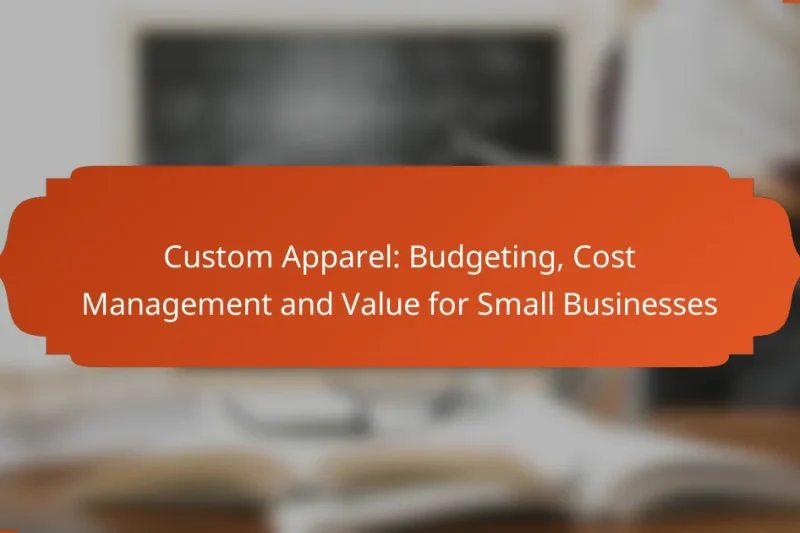 Custom Apparel: Budgeting, Cost Management and Value for Small Businesses