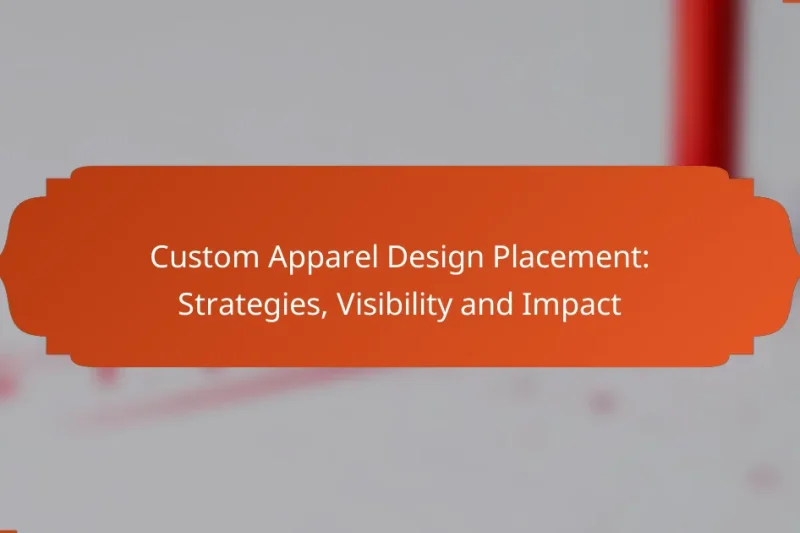 Custom Apparel Design Placement: Strategies, Visibility and Impact