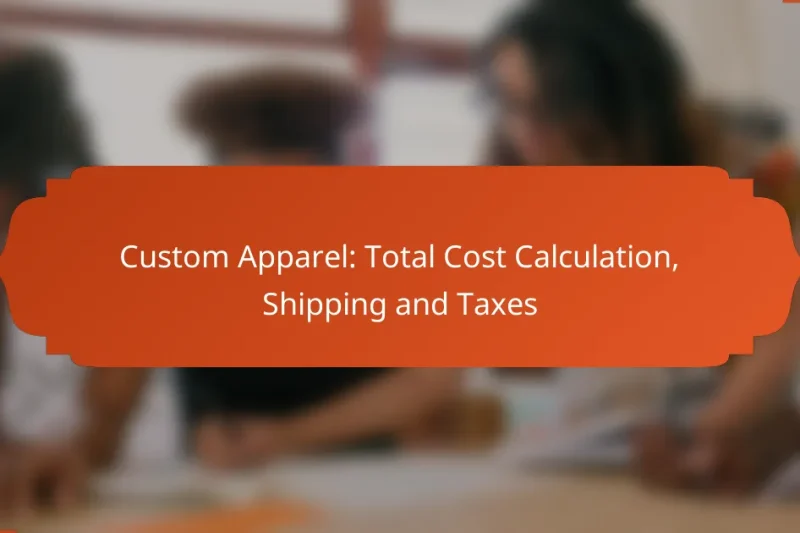 Custom Apparel: Total Cost Calculation, Shipping and Taxes