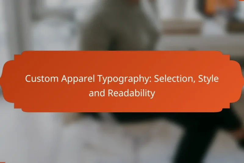 Custom Apparel Typography: Selection, Style and Readability