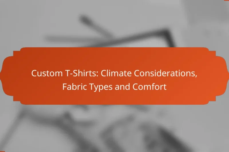 Custom T-Shirts: Climate Considerations, Fabric Types and Comfort