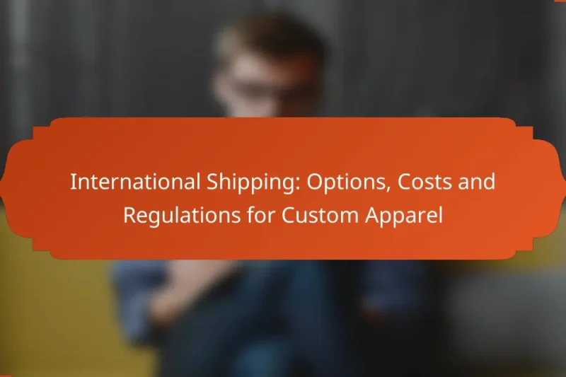 International Shipping: Options, Costs and Regulations for Custom Apparel